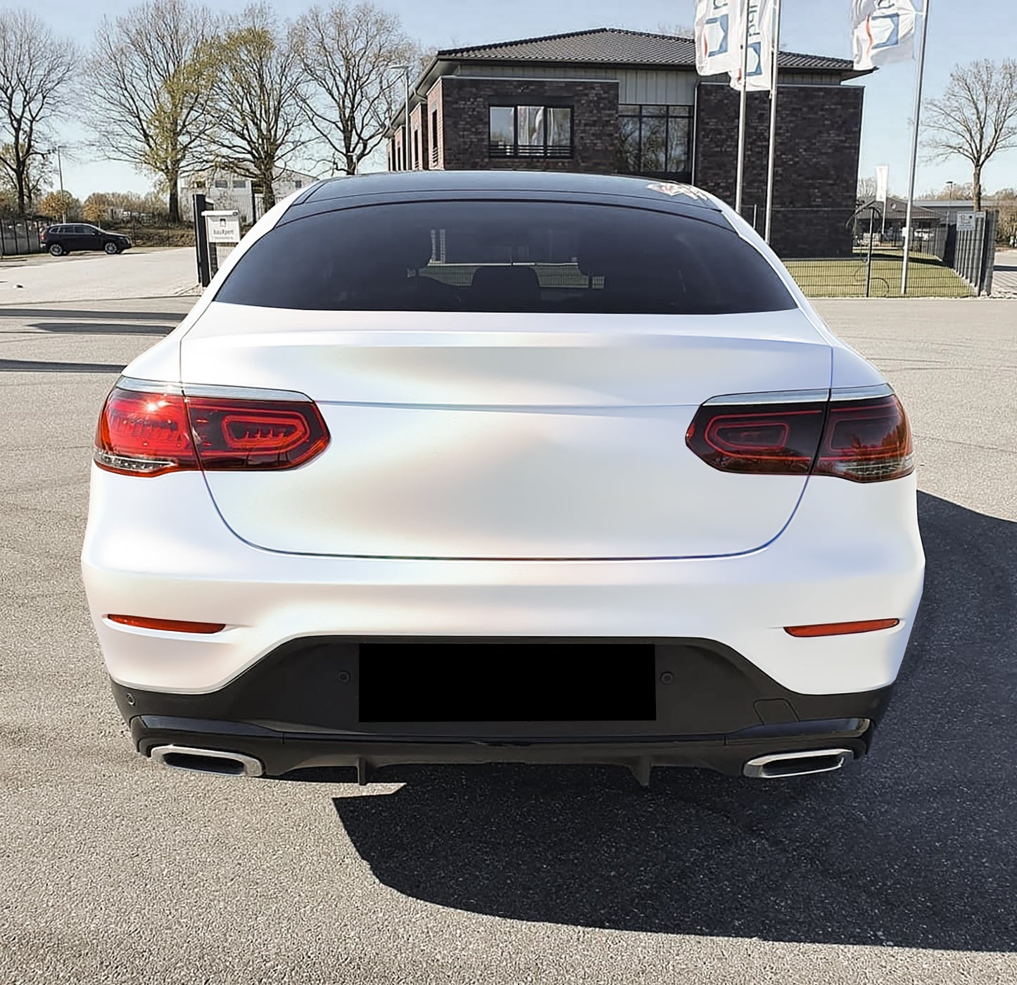 Laser Flip Satin White Vinyl Wrap