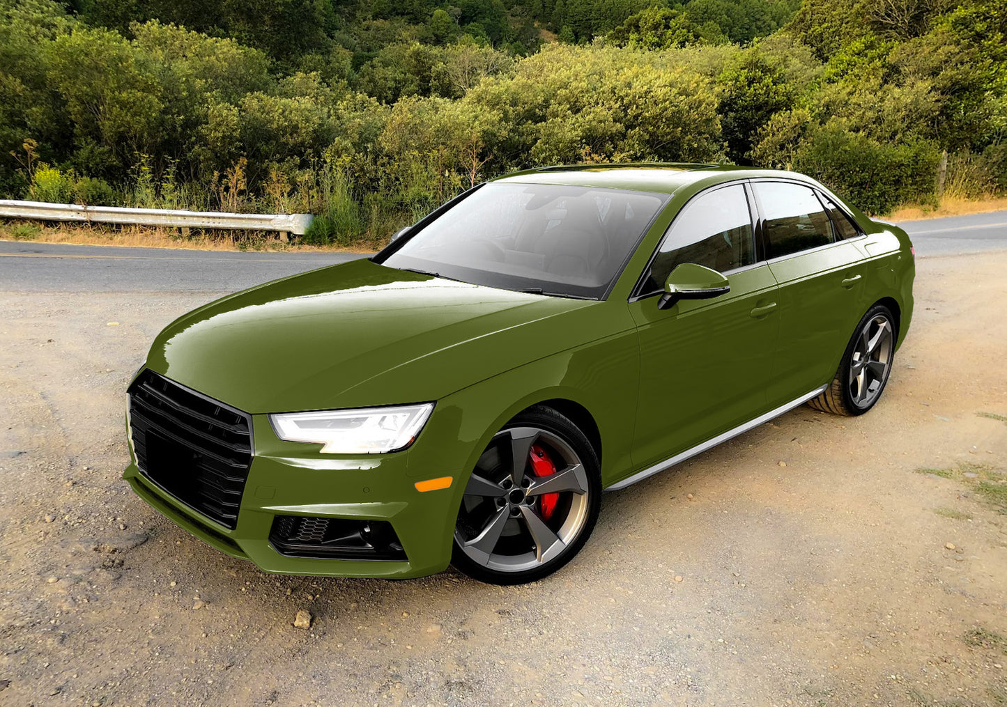High Gloss Combat Green Vinyl Wrap