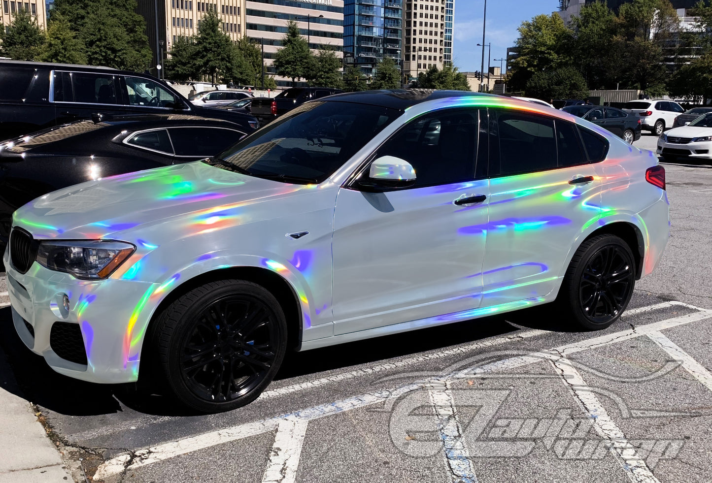 Holographic Silver Vinyl Wrap