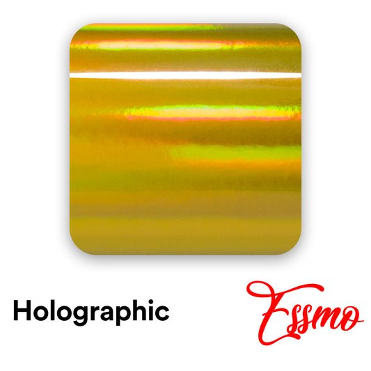Holographic Yellow Vinyl Wrap