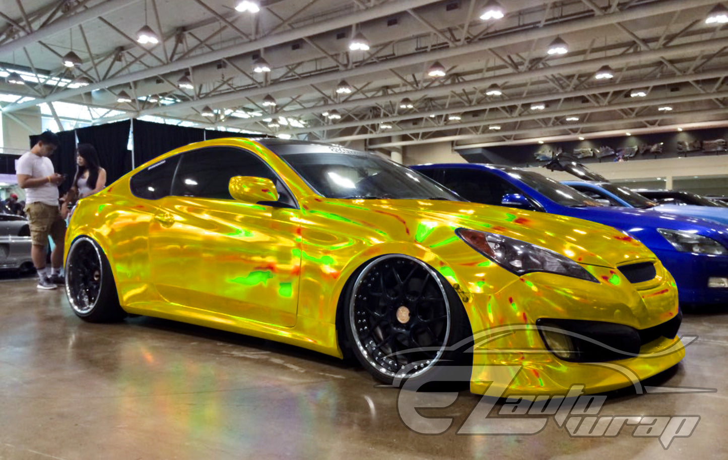 Holographic Yellow Vinyl Wrap
