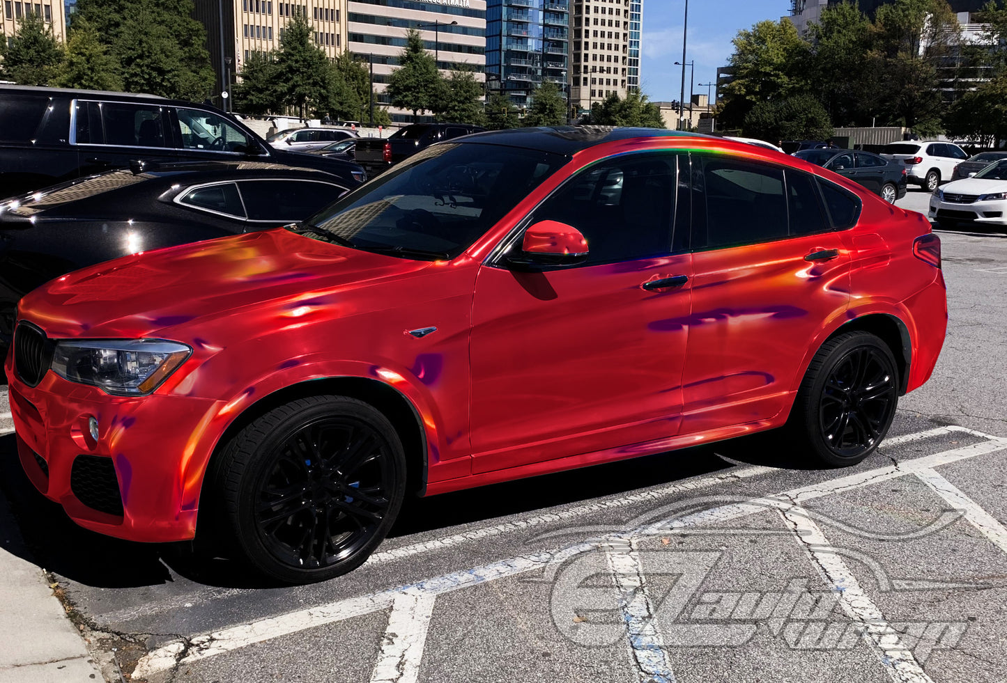 Holographic Red Vinyl Wrap