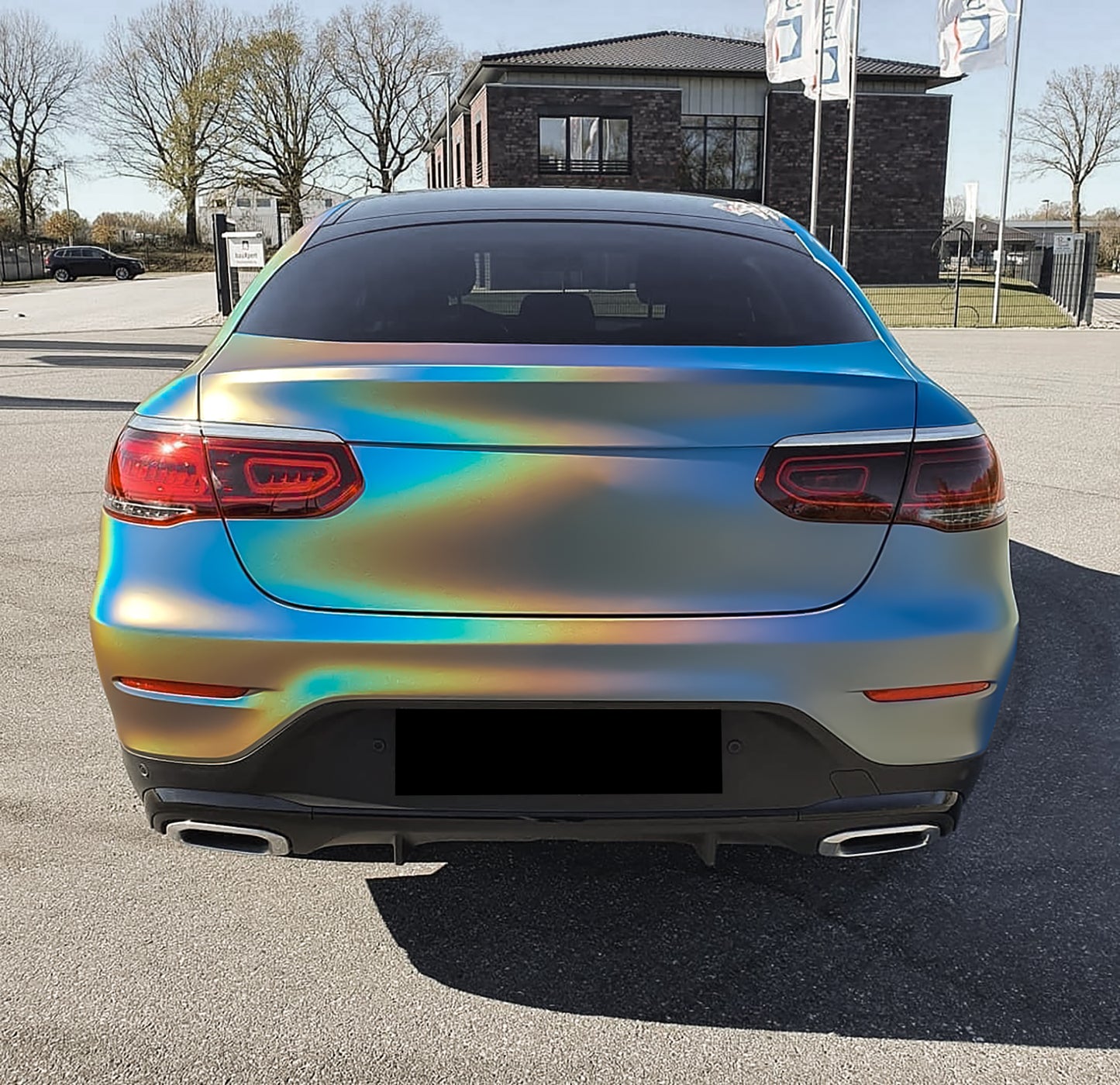 Laser Flip Satin Rainbow Gray Vinyl Wrap