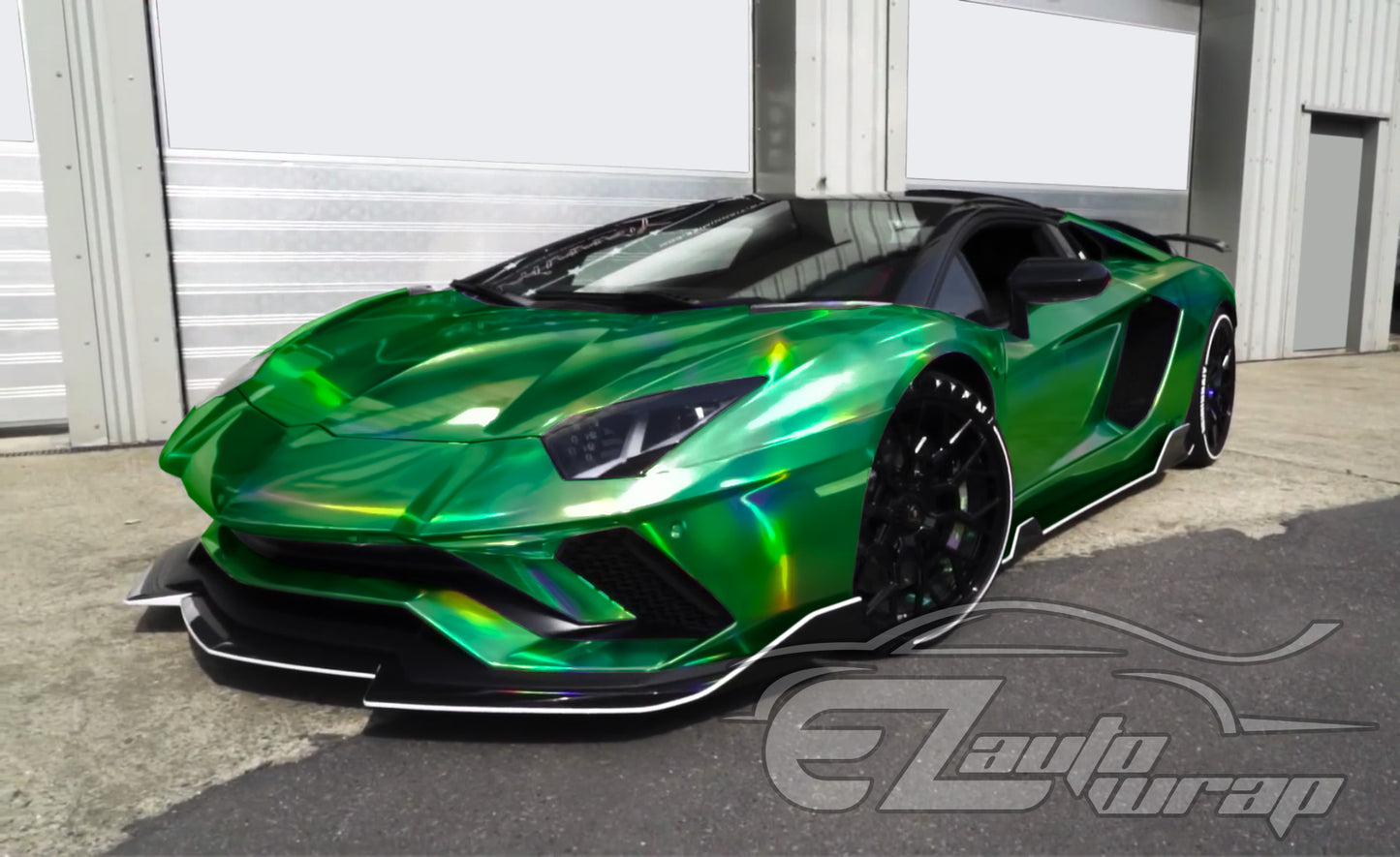 Holographic Green Vinyl Wrap