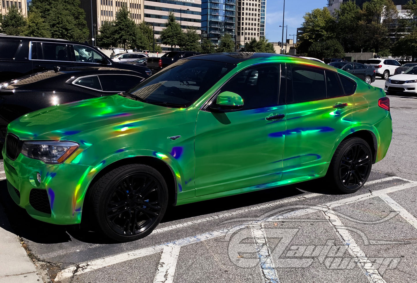 Holographic Green Vinyl Wrap