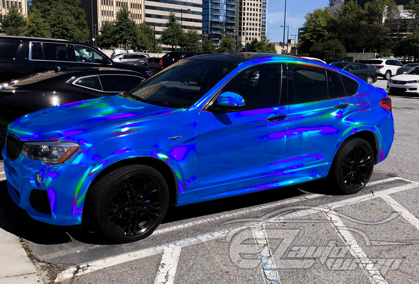 Holographic Blue Vinyl Wrap