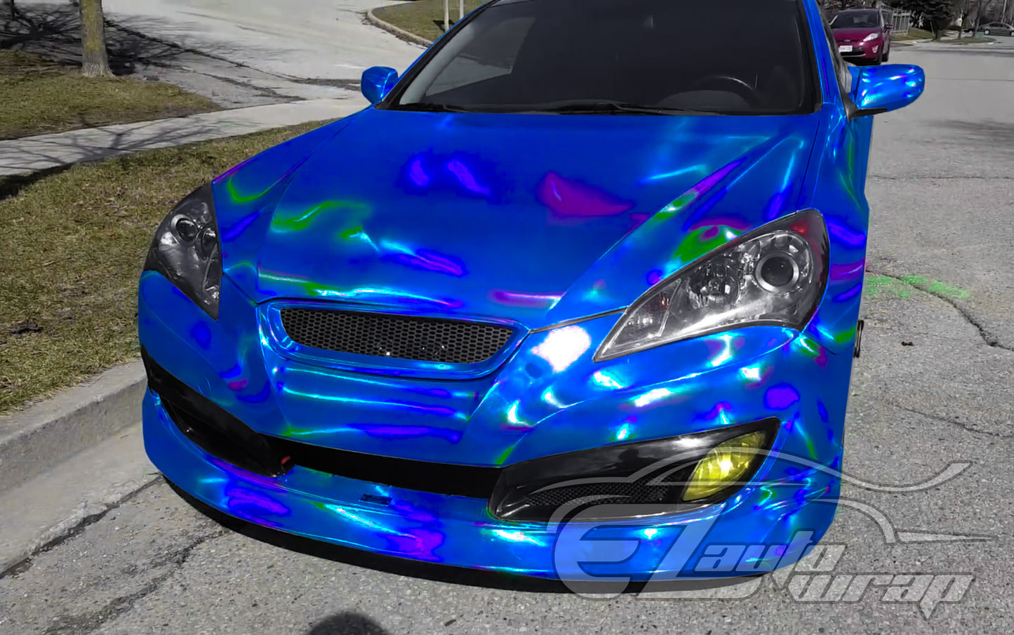 Holographic Blue Vinyl Wrap
