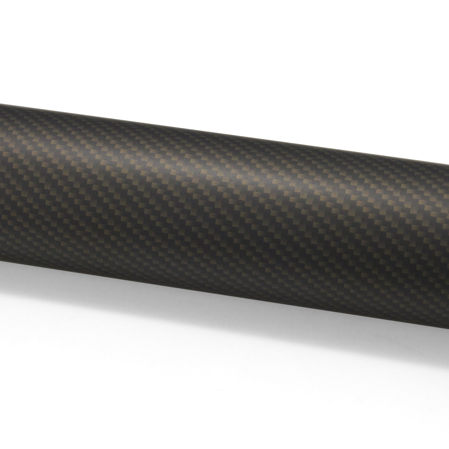 PET 3K Ceramic Carbon Fiber Matte Black Gold Vinyl Wrap