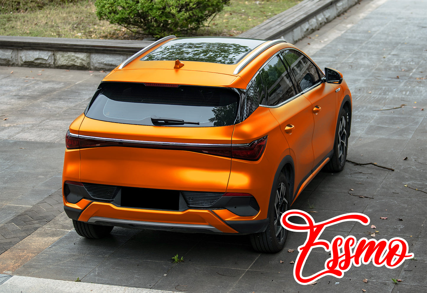 PET Romance Chrome Lava Orange Vinyl Wrap