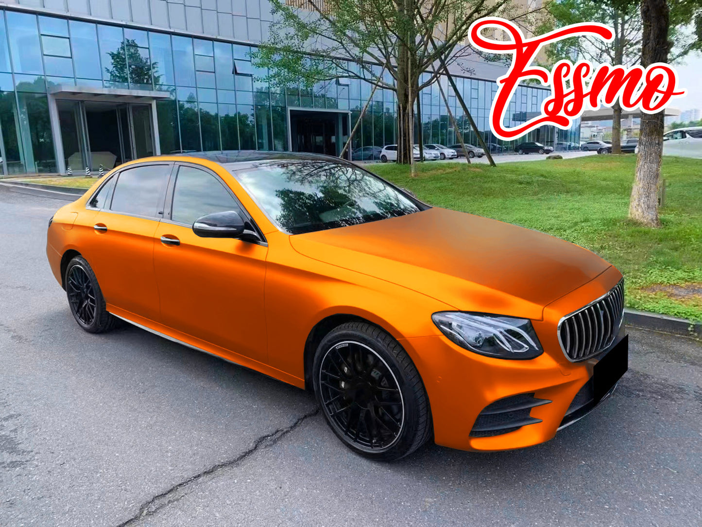 PET Romance Chrome Lava Orange Vinyl Wrap