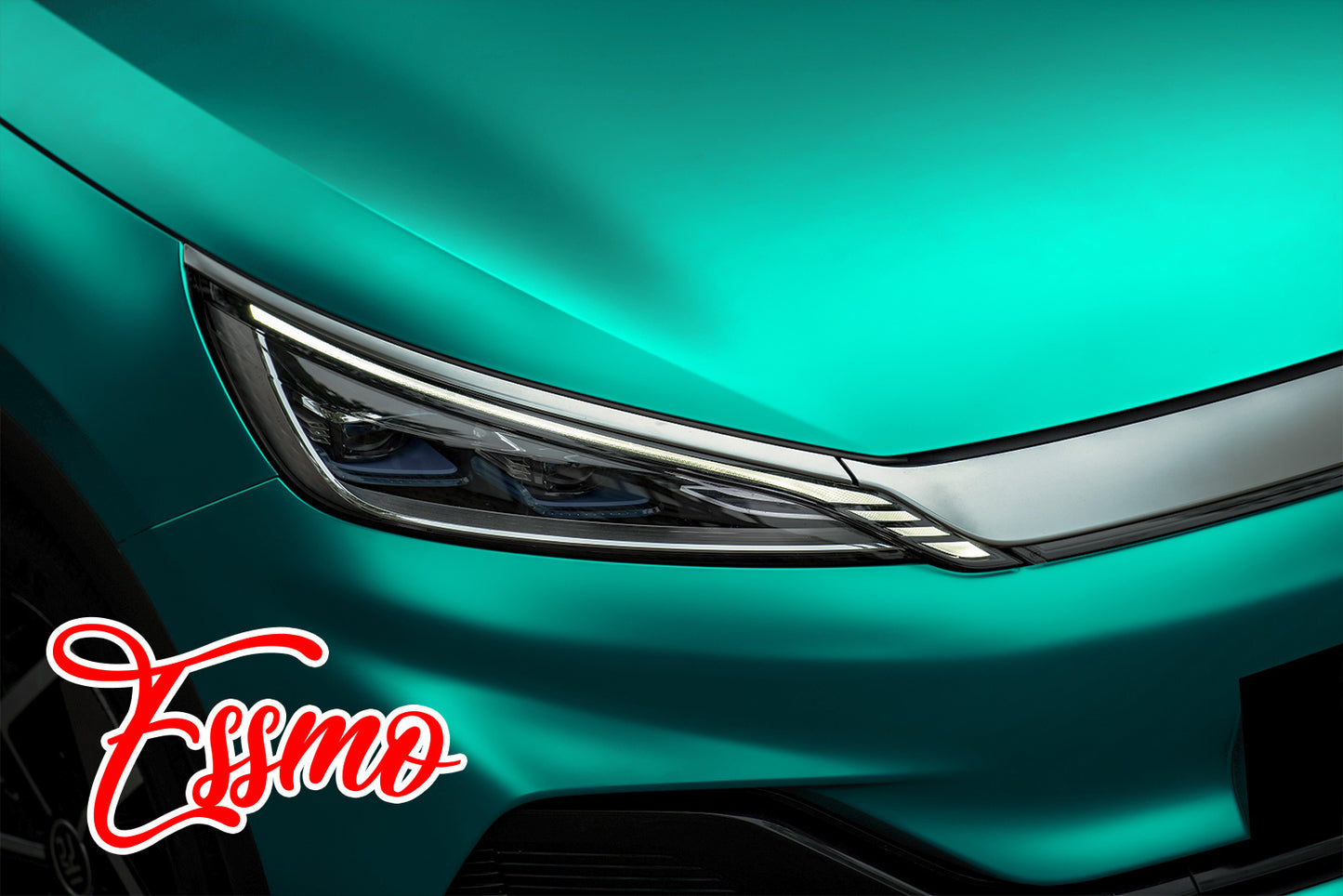 PET Romance Chrome Teal Vinyl Wrap