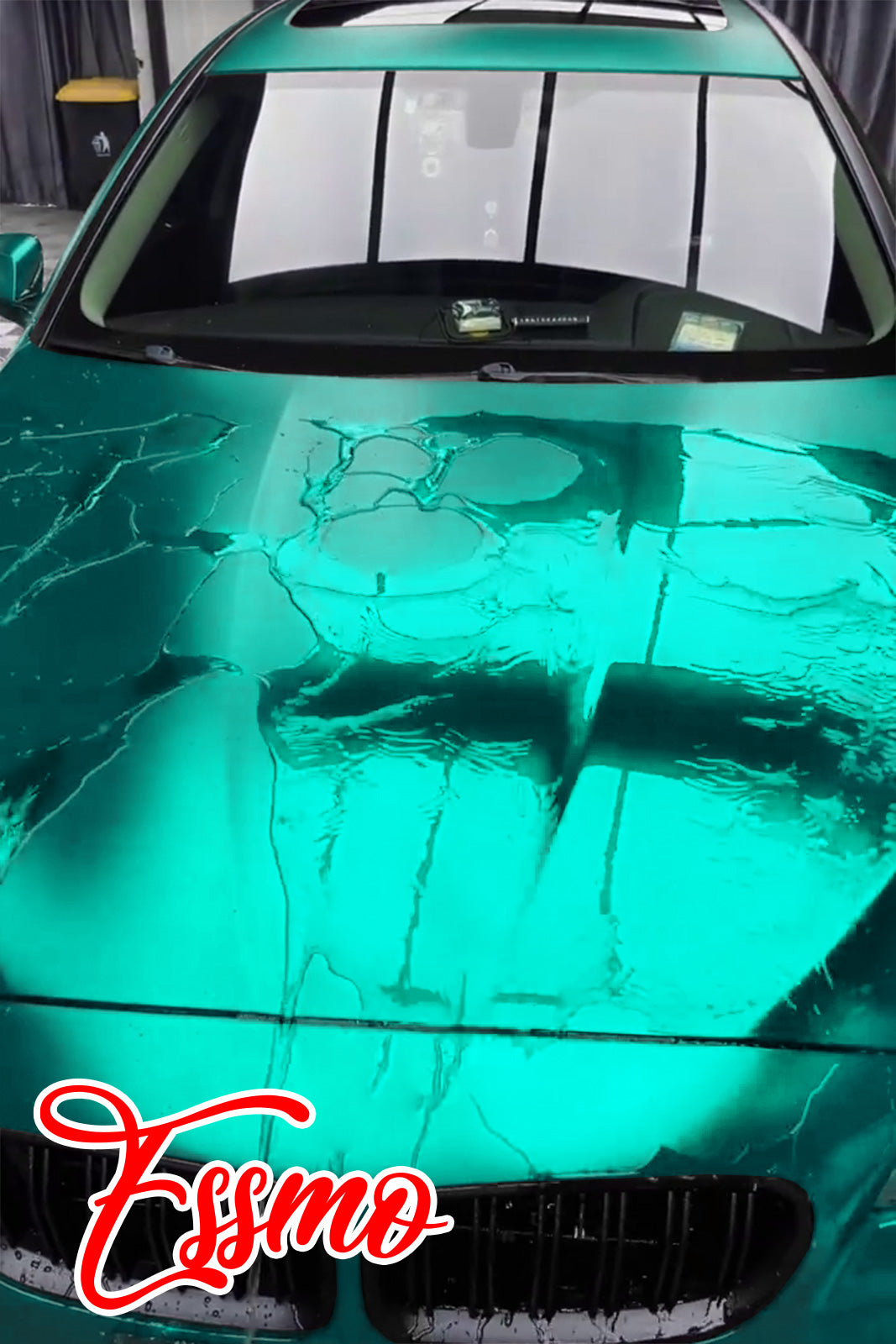 PET Romance Chrome Teal Vinyl Wrap