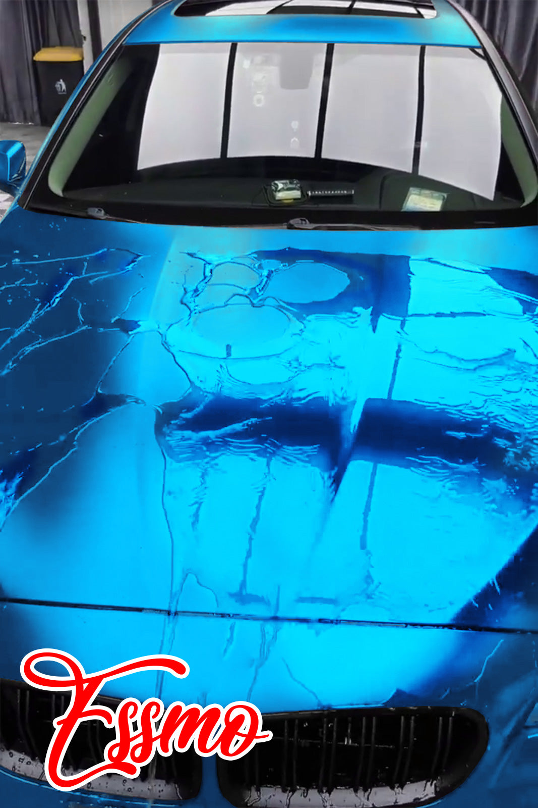 PET Romance Chrome Light Blue Vinyl Wrap