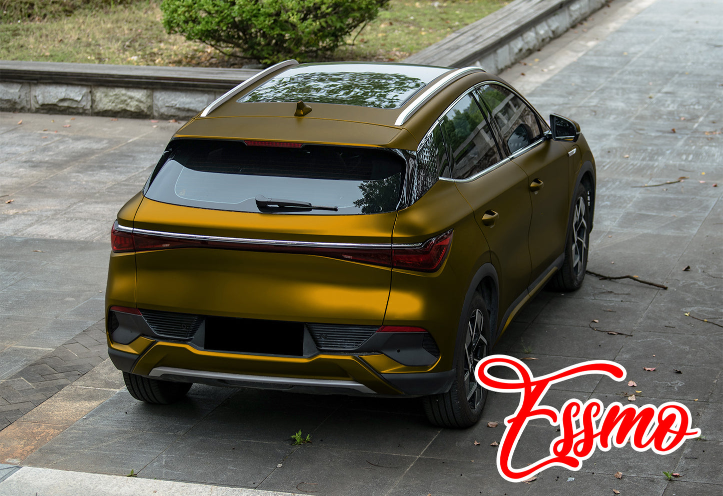 PET Romance Chrome Bond Gold Vinyl Wrap