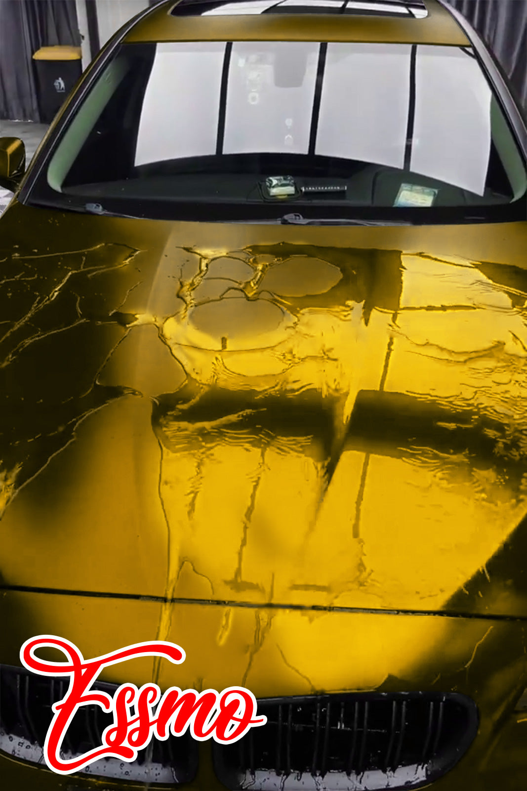 PET Romance Chrome Bond Gold Vinyl Wrap