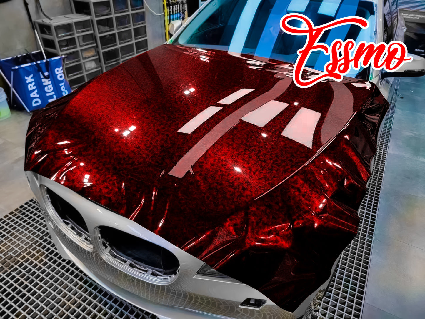 Marble Forged Gloss Red Dry Apply PPF TPU Paint Protection Film