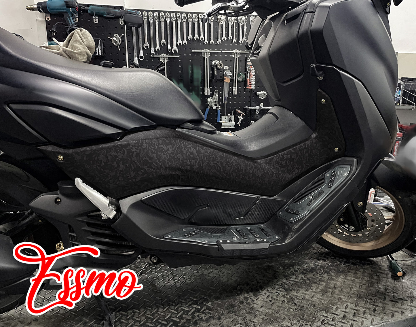 PET Marble Forged Matte Carbon Fiber Textured Black Vinyl Wrap