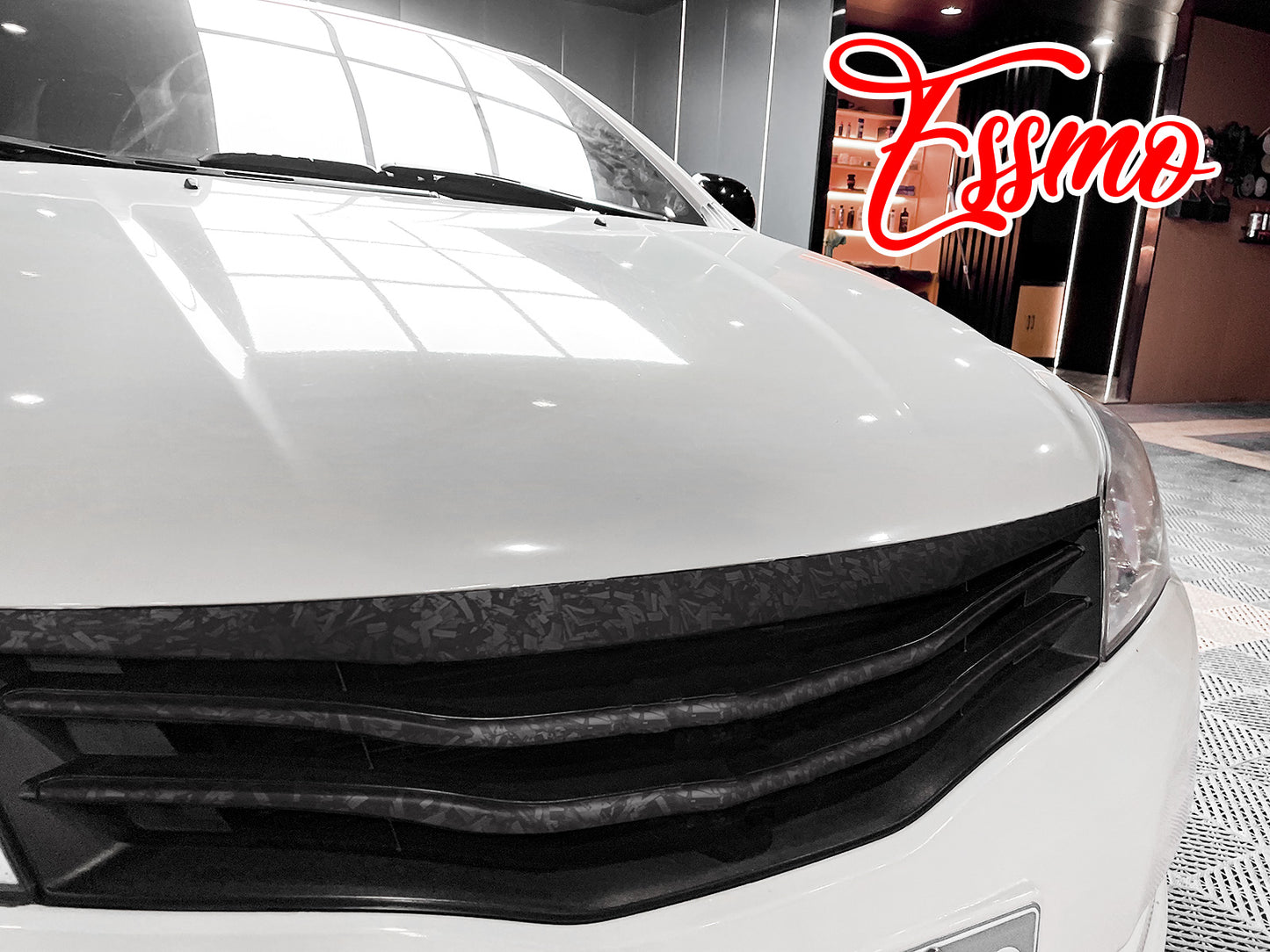 PET Marble Forged Matte Carbon Fiber Textured Black Vinyl Wrap