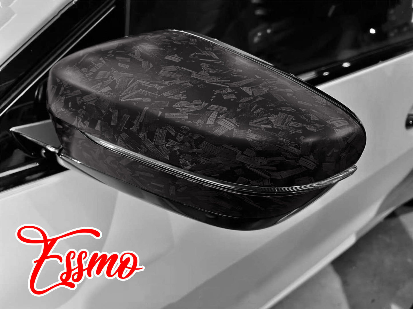 PET Marble Forged Matte Carbon Fiber Textured Black Vinyl Wrap