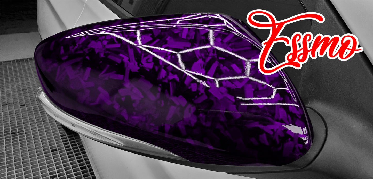 PET Marble Forged Gloss Carbon Fiber Textured Royal Purple Vinyl Wrap