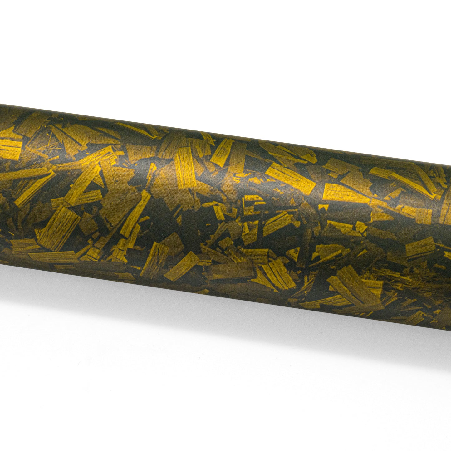 PET Marble Forged Matte Carbon Fiber Textured Golden Yellow Vinyl Wrap