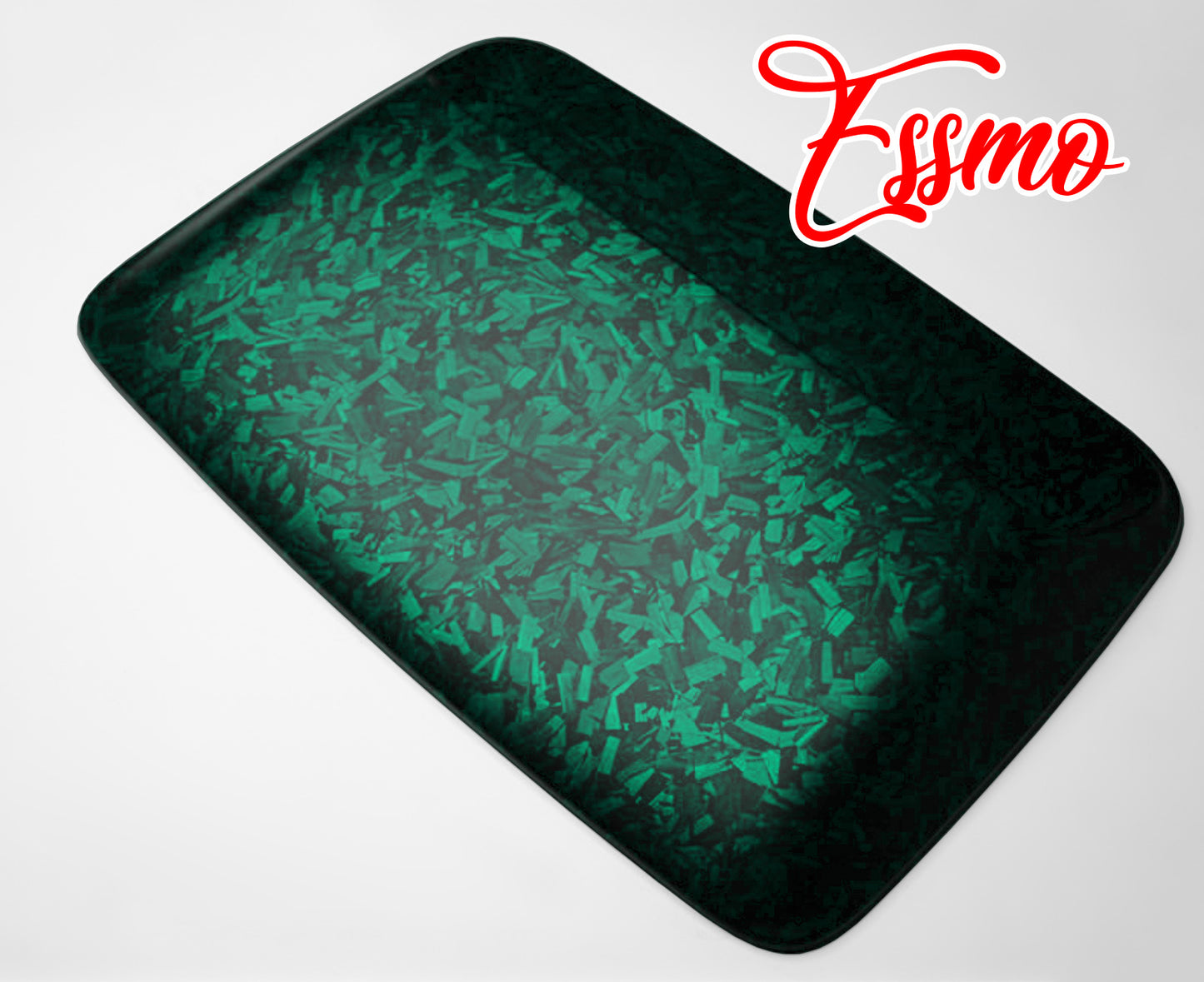 PET Marble Forged Matte Carbon Fiber Textured Emerald Green Vinyl Wrap