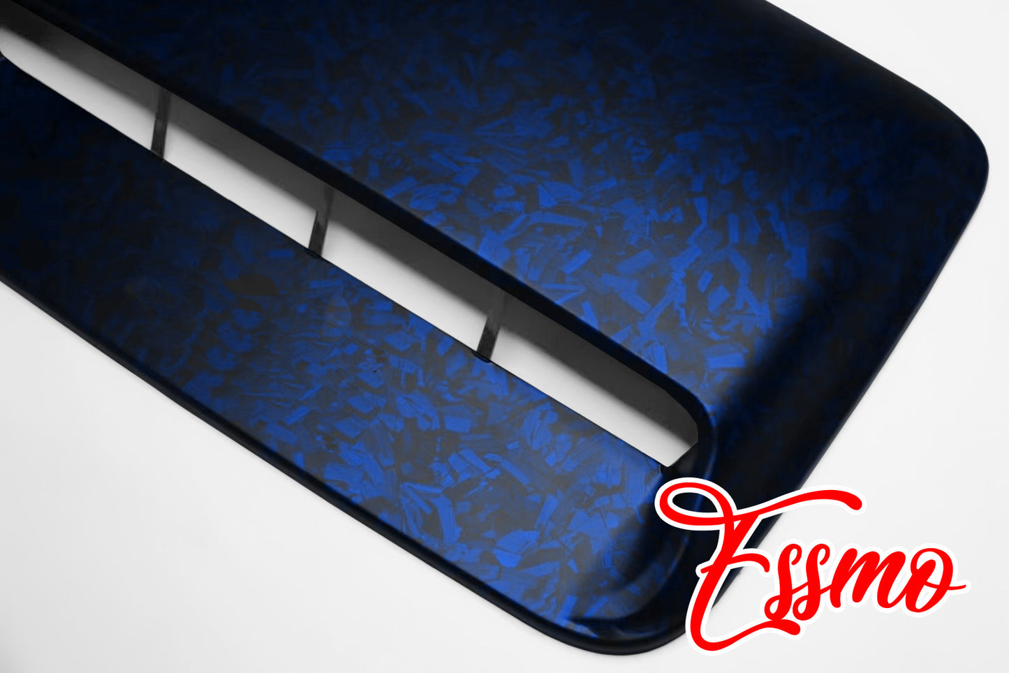 PET Marble Forged Matte Carbon Fiber Textured Royal Blue Vinyl Wrap