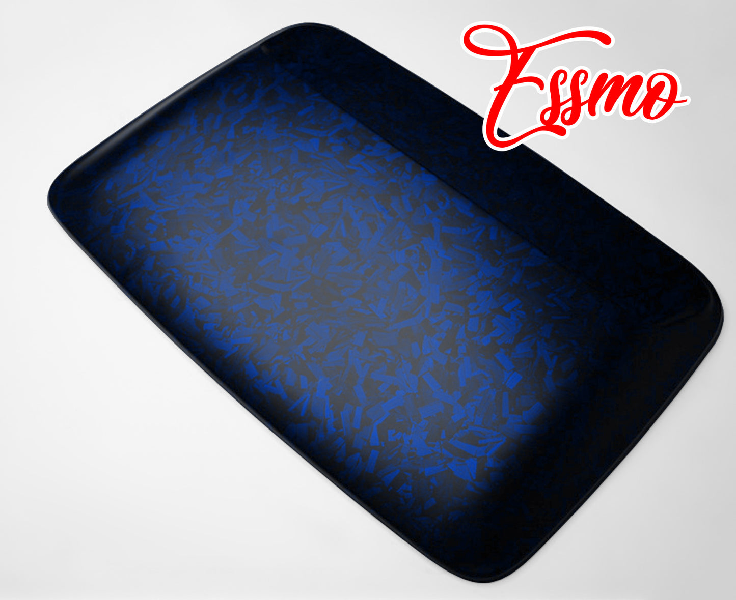 PET Marble Forged Matte Carbon Fiber Textured Royal Blue Vinyl Wrap