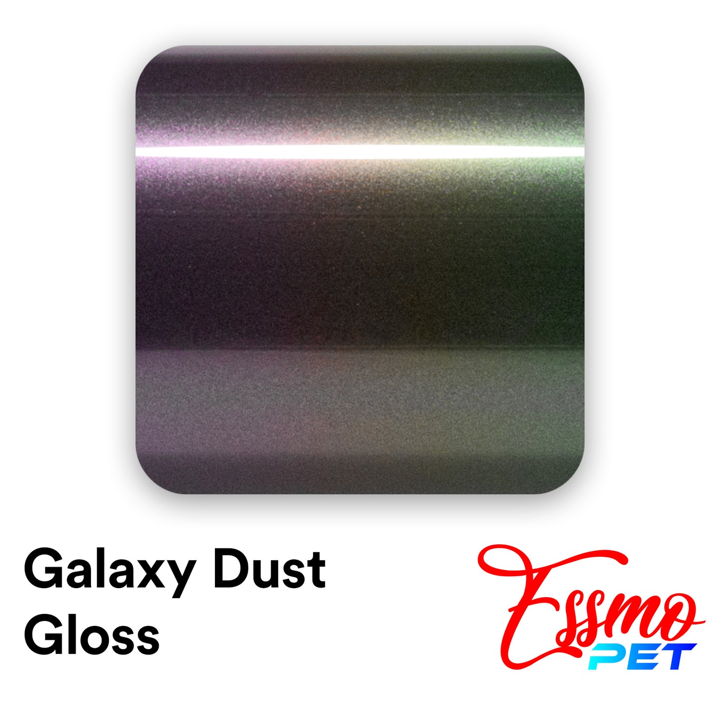 PET Galaxy Dust Gloss Violeta Green Color Shift Vinyl Wrap