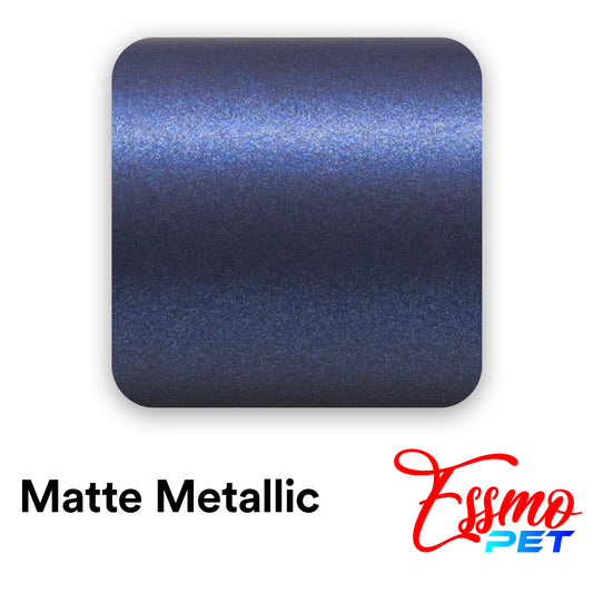 PET Matte Metallic Midnight Blue Vinyl Wrap