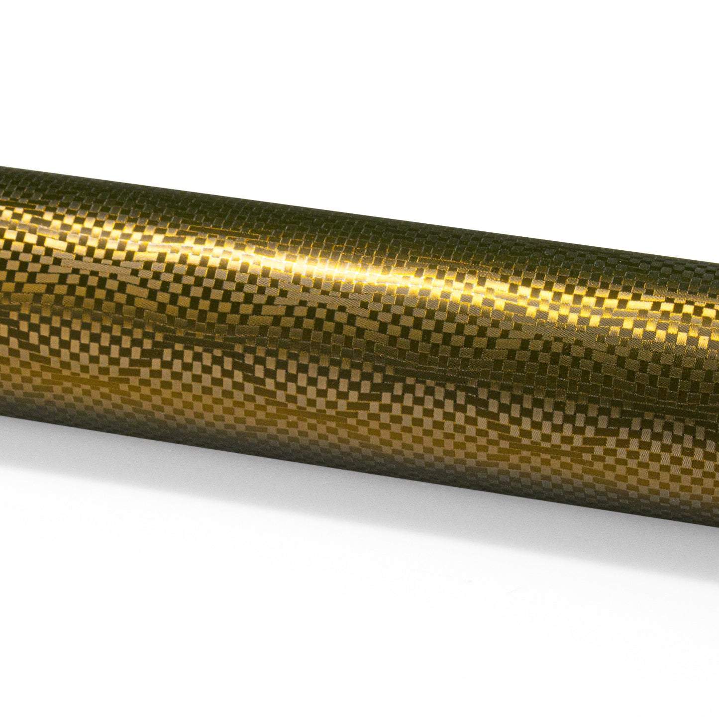 PET Honeycomb Carbon Fiber Satin Bond Gold Hex Vinyl Wrap
