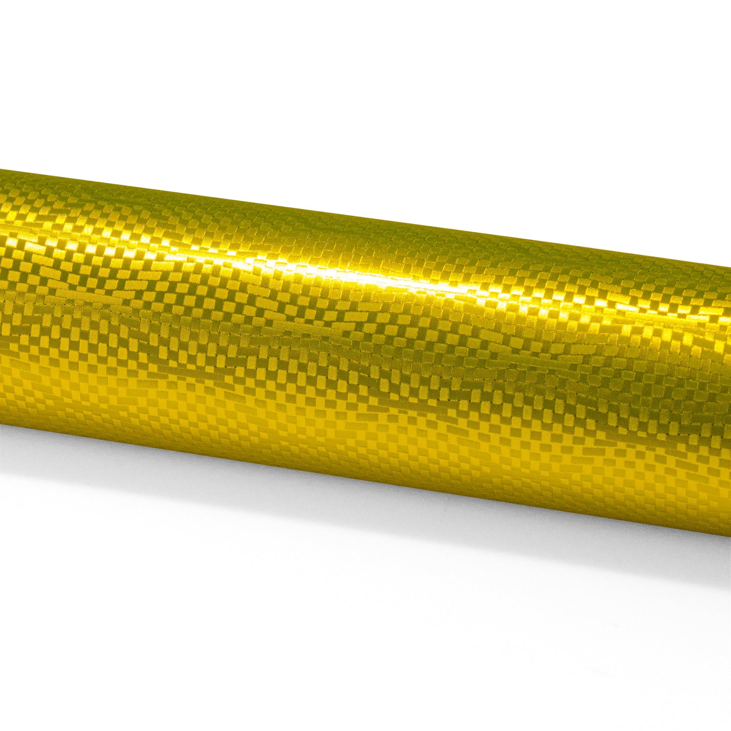 PET Honeycomb Carbon Fiber Satin Golden Yellow Hex Vinyl Wrap