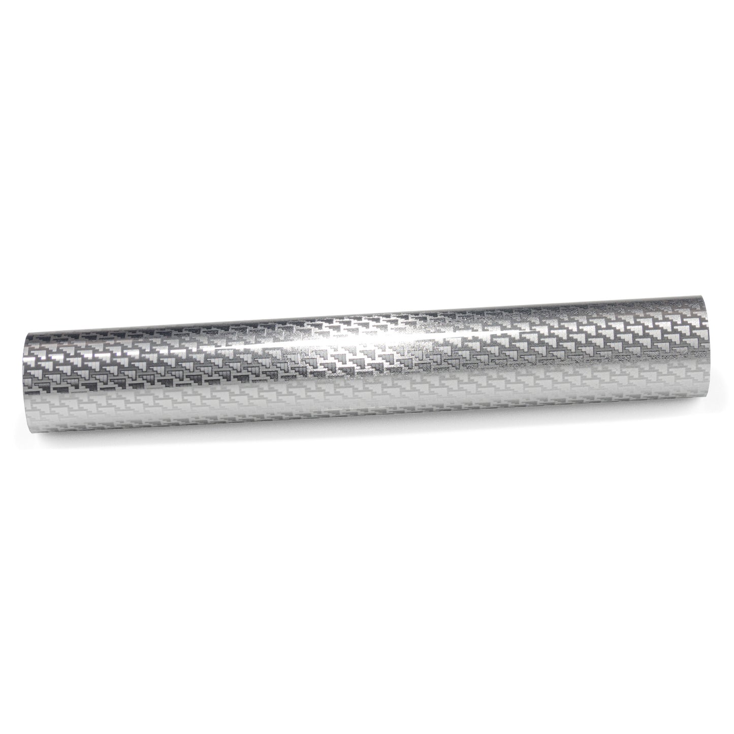 PET Squadron Carbon Fiber Gloss Silver Vinyl Wrap
