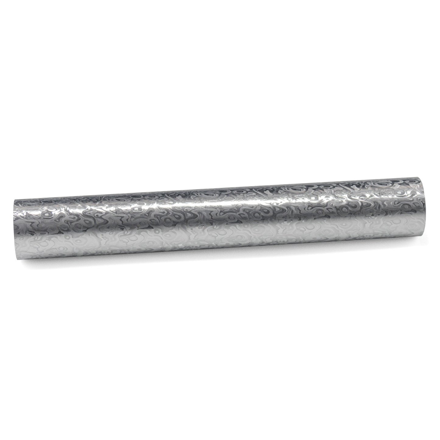 PET Damascus Forged Satin Silver Vinyl Wrap