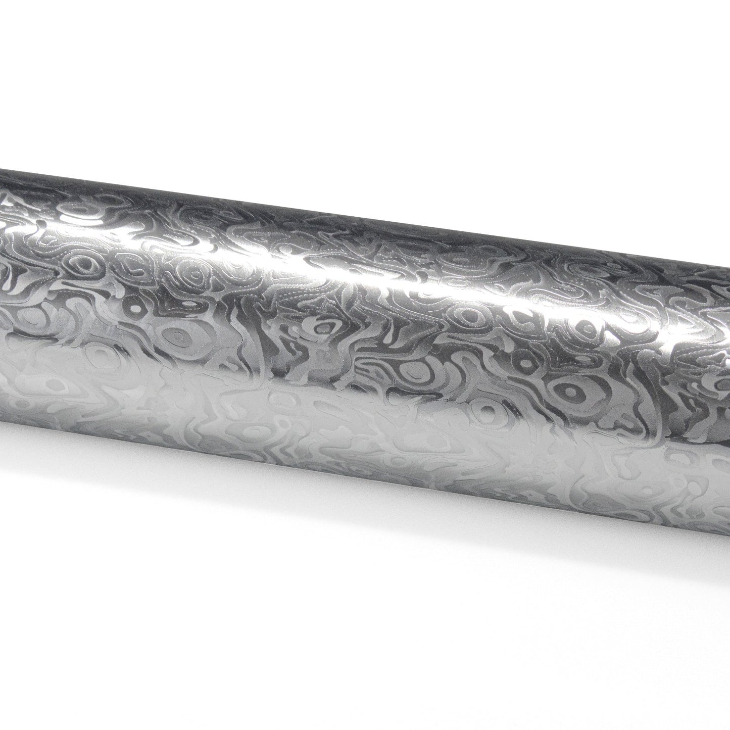 PET Damascus Forged Satin Silver Vinyl Wrap