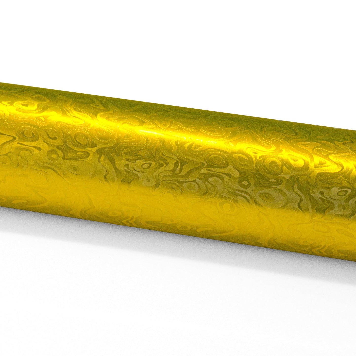 PET Damascus Forged Satin Golden Yellow Vinyl Wrap