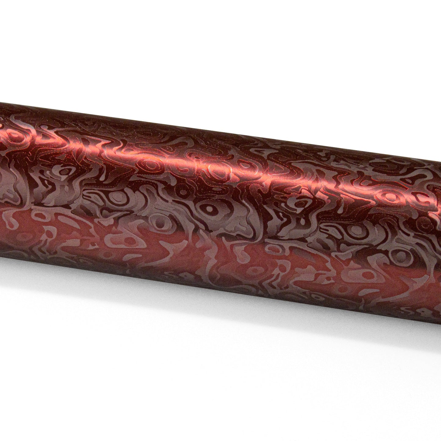 PET Damascus Forged Satin Dark Red Vinyl Wrap