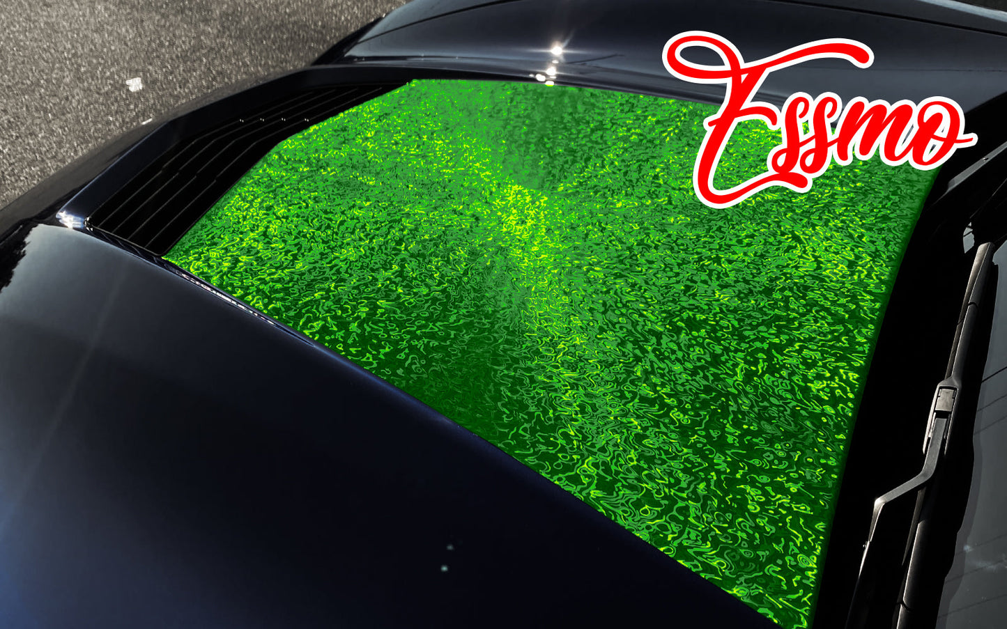PET Damascus Forged Satin Beast Green Vinyl Wrap
