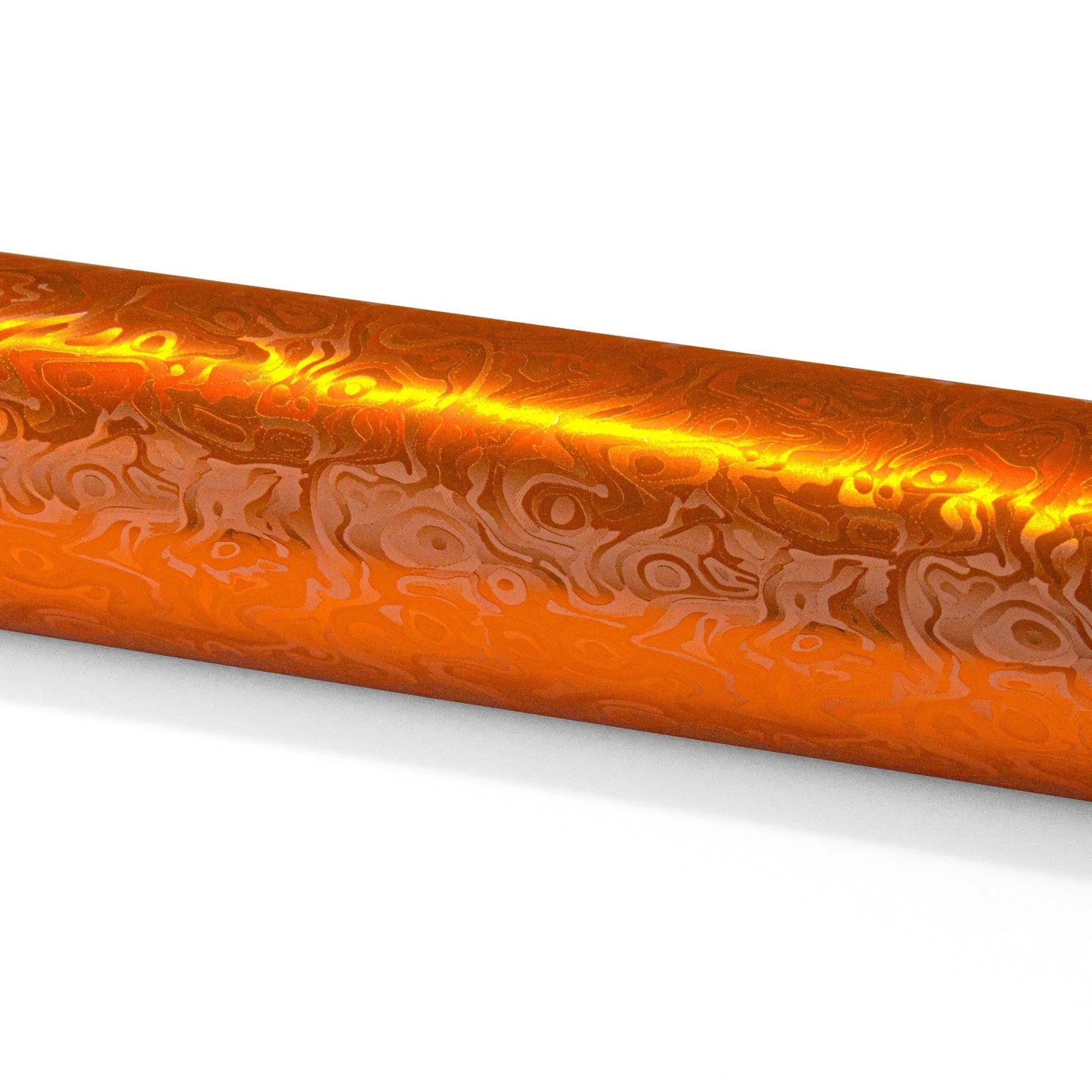 PET Damascus Forged Satin Lava Orange Vinyl Wrap