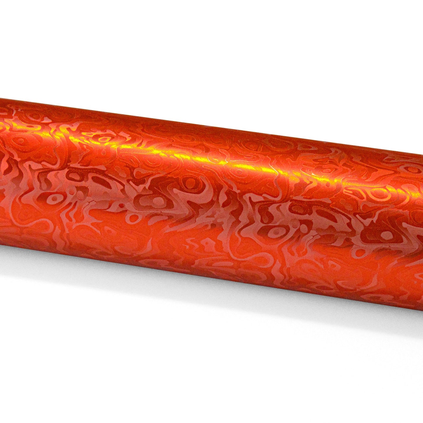 PET Damascus Forged Satin Flame Red Vinyl Wrap