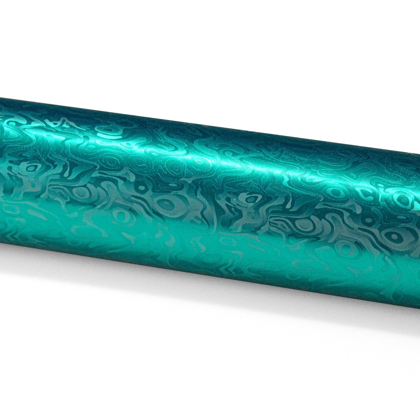 PET Damascus Forged Satin Teal Vinyl Wrap