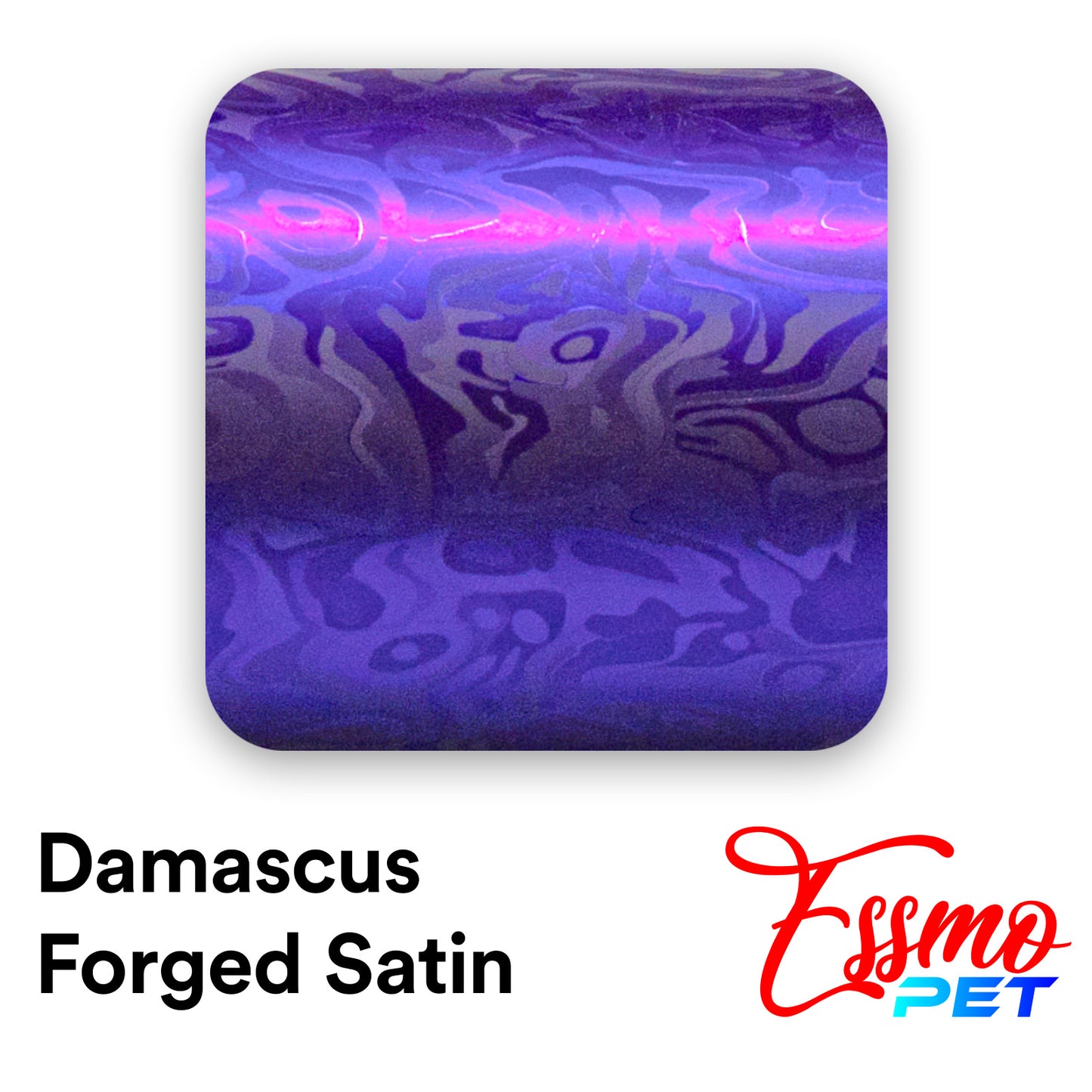 PET Damascus Forged Satin Royal Purple Vinyl Wrap