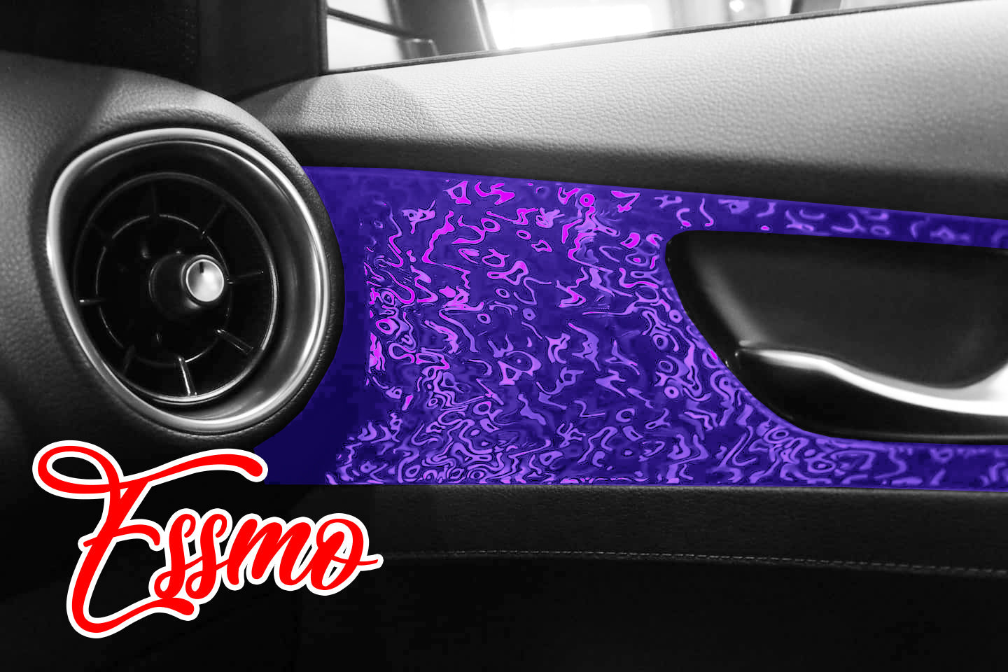 PET Damascus Forged Satin Royal Purple Vinyl Wrap