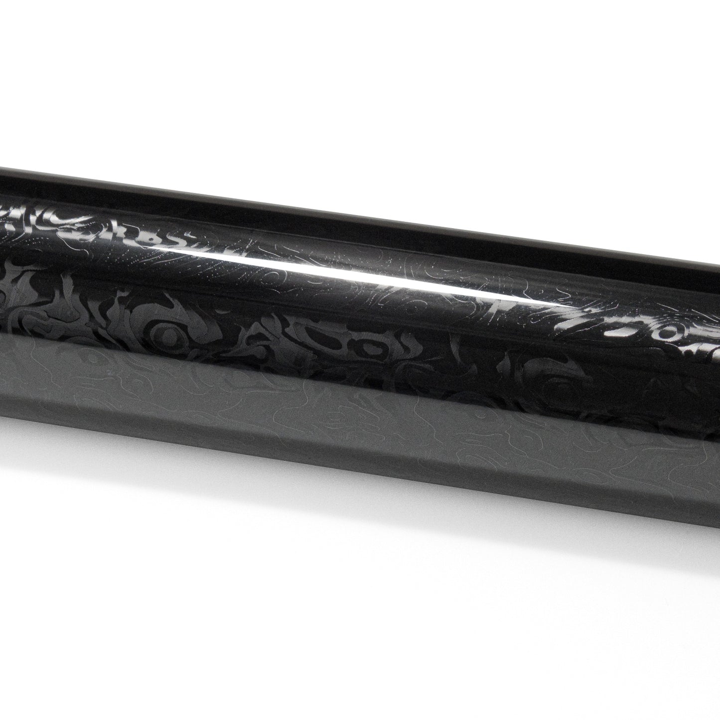 PET Damascus Forged Gloss Black Vinyl Wrap