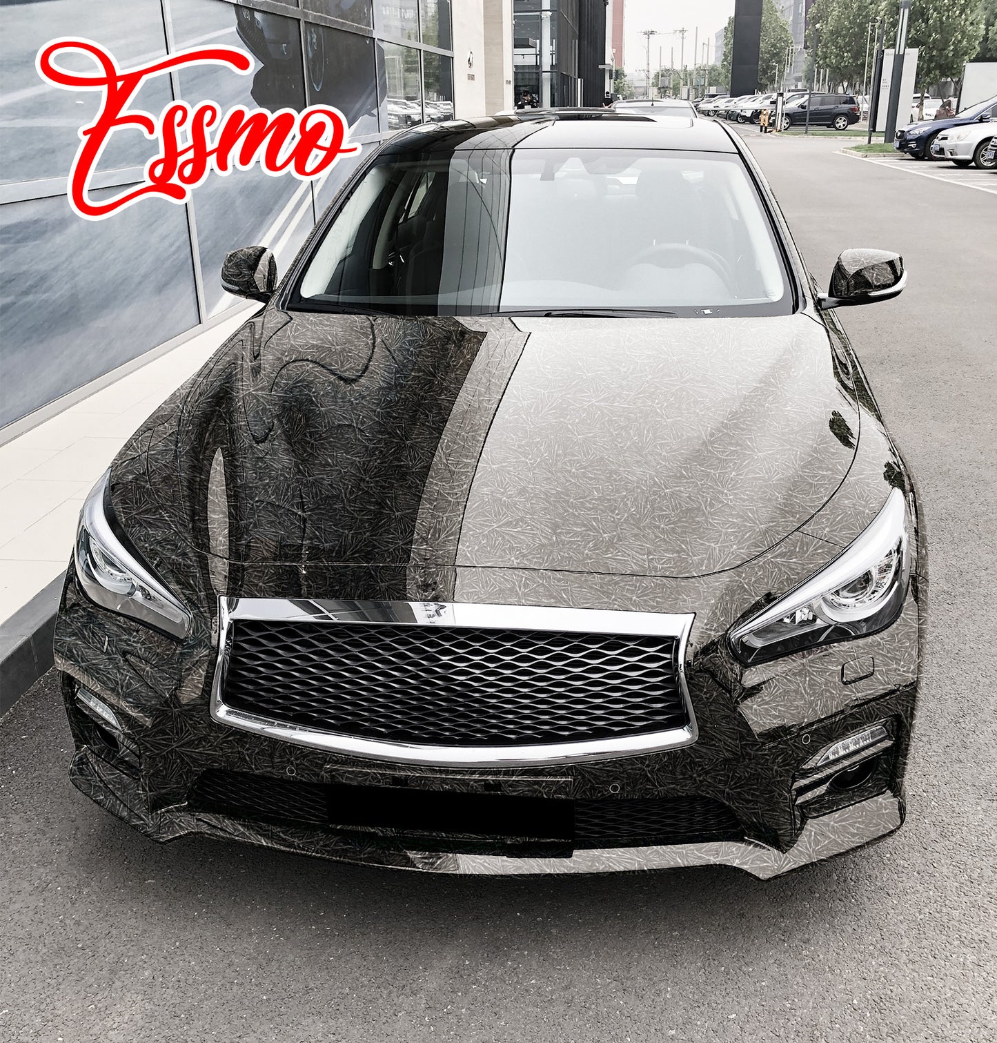 PET Arctic Shard Gloss Gunmetal Gray Vinyl Wrap