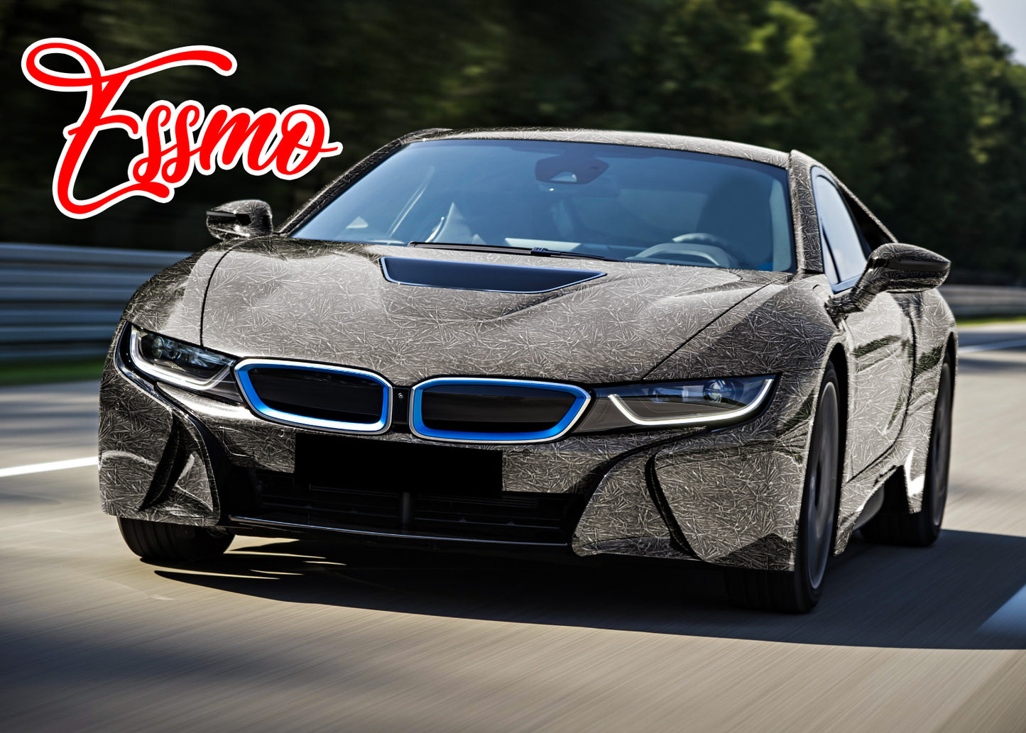 PET Arctic Shard Gloss Gunmetal Gray Vinyl Wrap