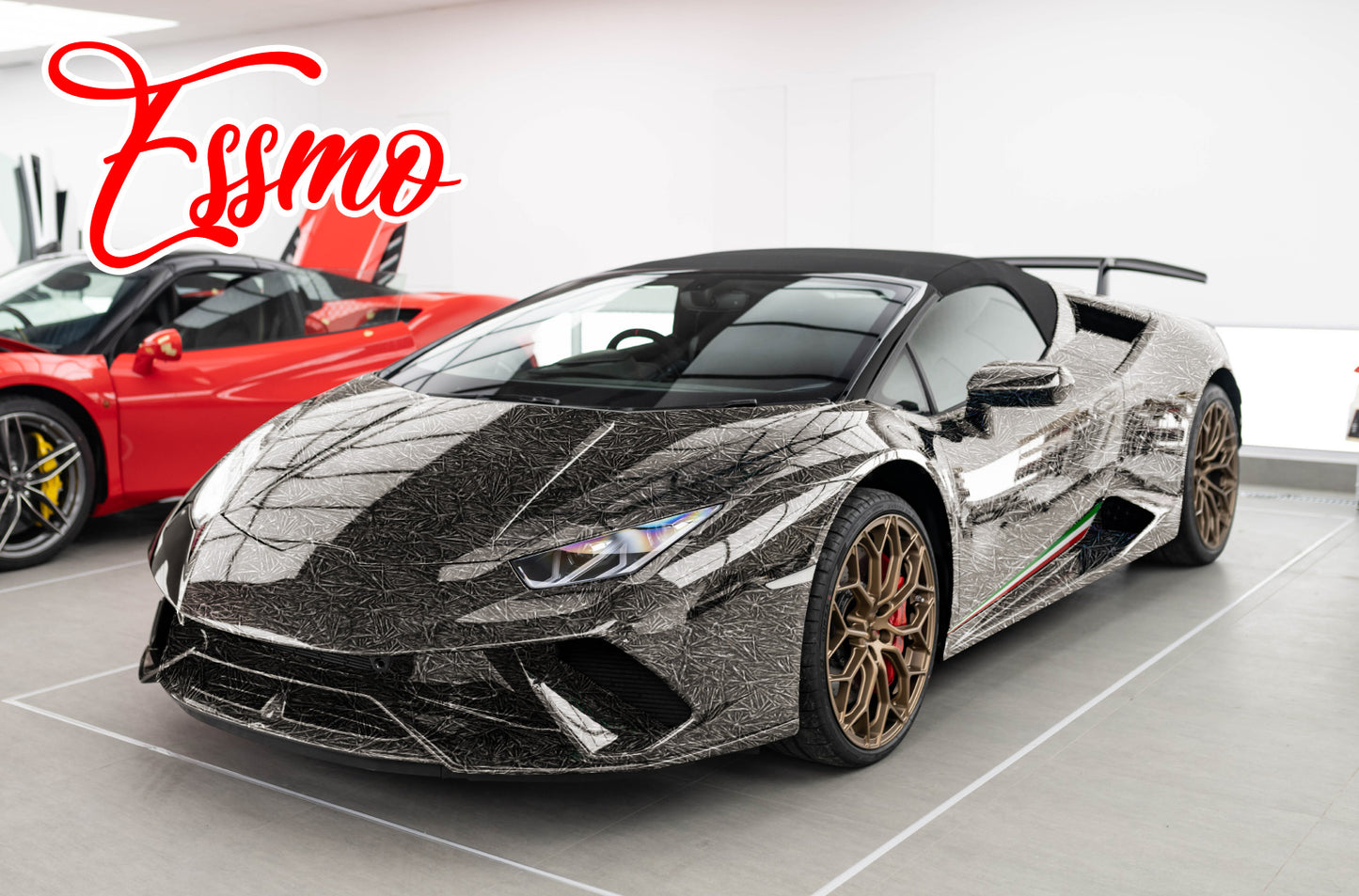 PET Arctic Shard Gloss Gunmetal Gray Vinyl Wrap