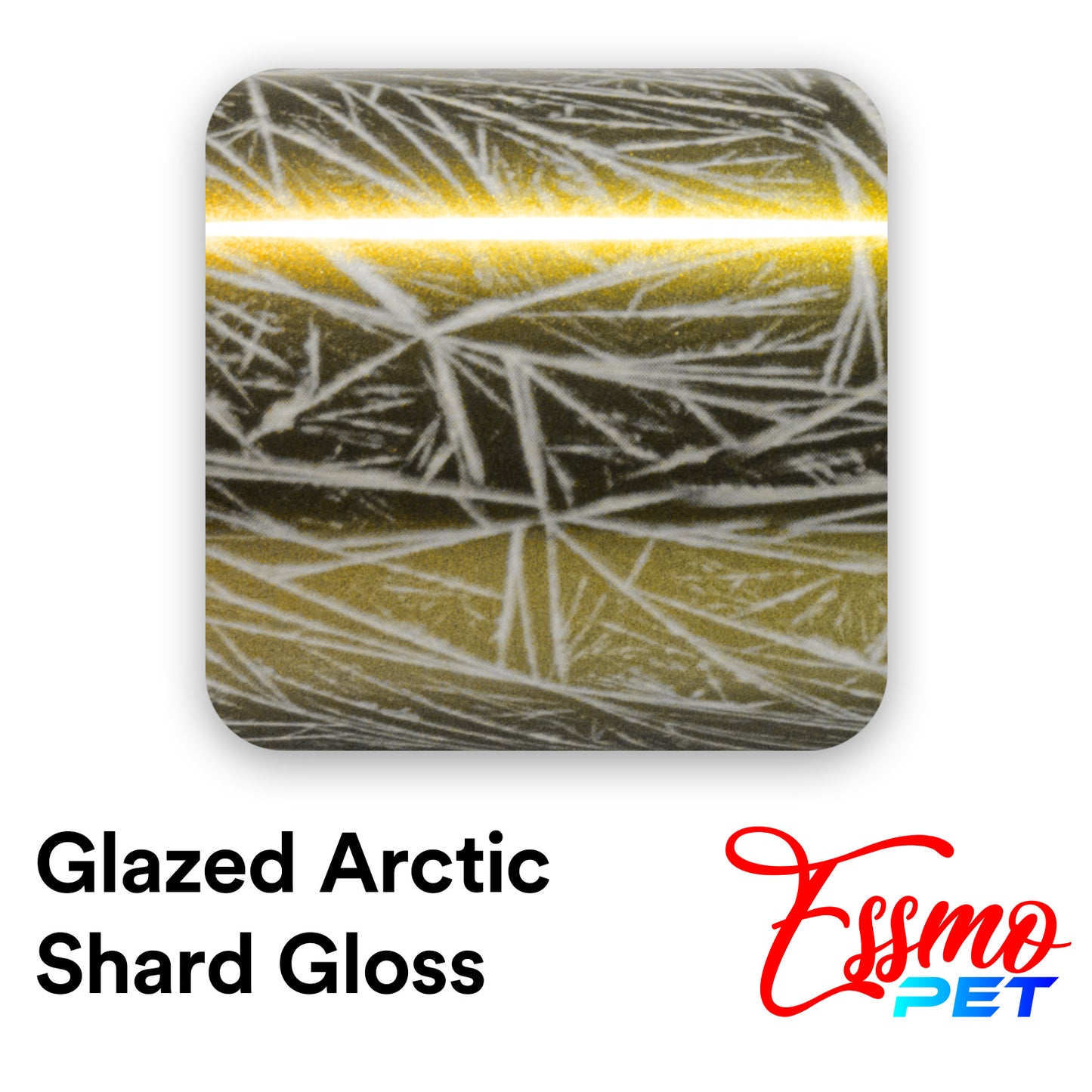 PET Glazed Arctic Shard Gloss Gray Gold Vinyl Wrap