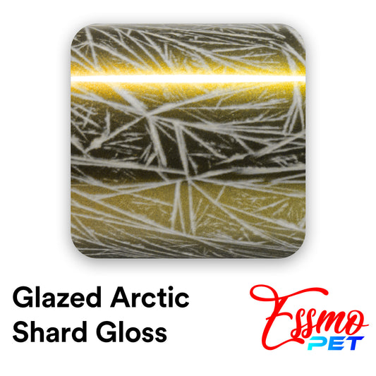 PET Glazed Arctic Shard Gloss Gray Gold Vinyl Wrap