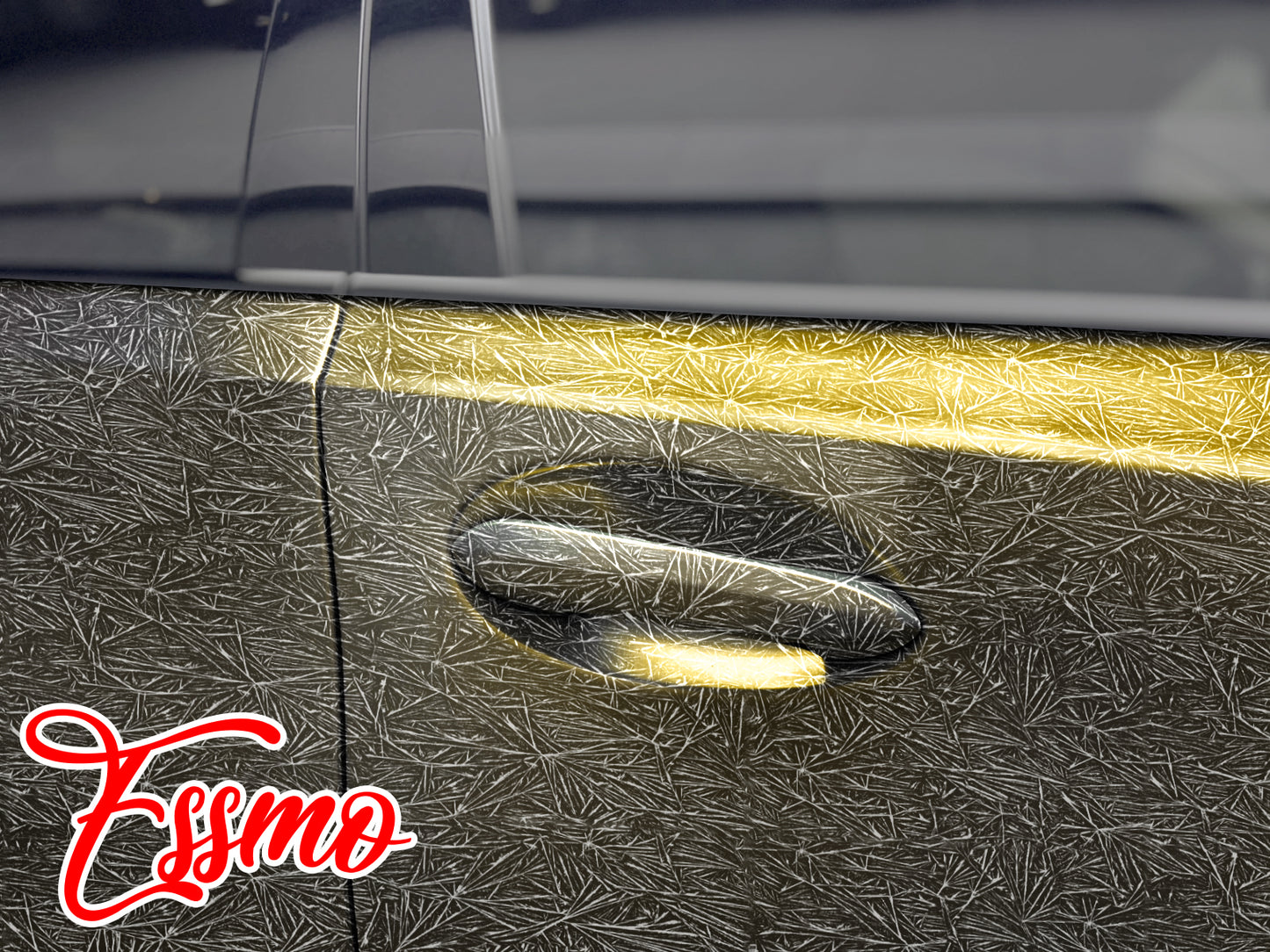 PET Glazed Arctic Shard Gloss Gray Gold Vinyl Wrap